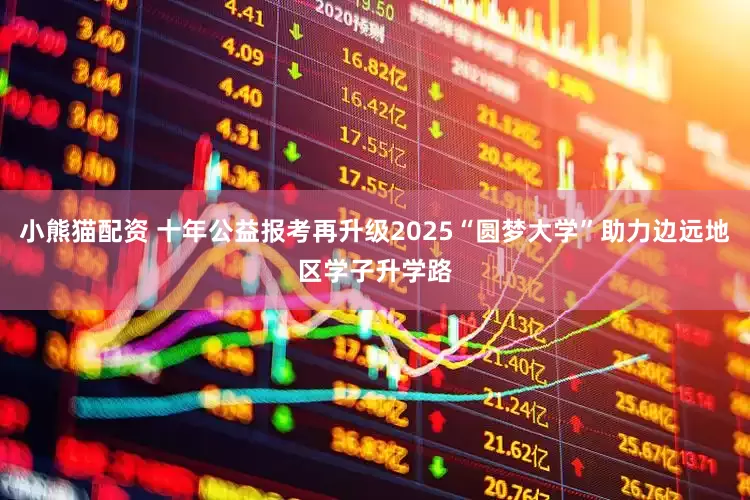 小熊猫配资 十年公益报考再升级2025“圆梦大学”助力边远地区学子升学路